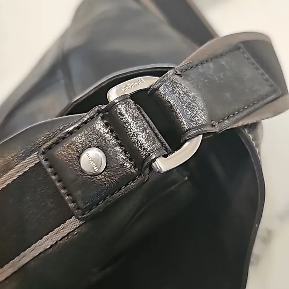 COACH HERITAGE WEB‎ LEATHER MESSENGER  F70556